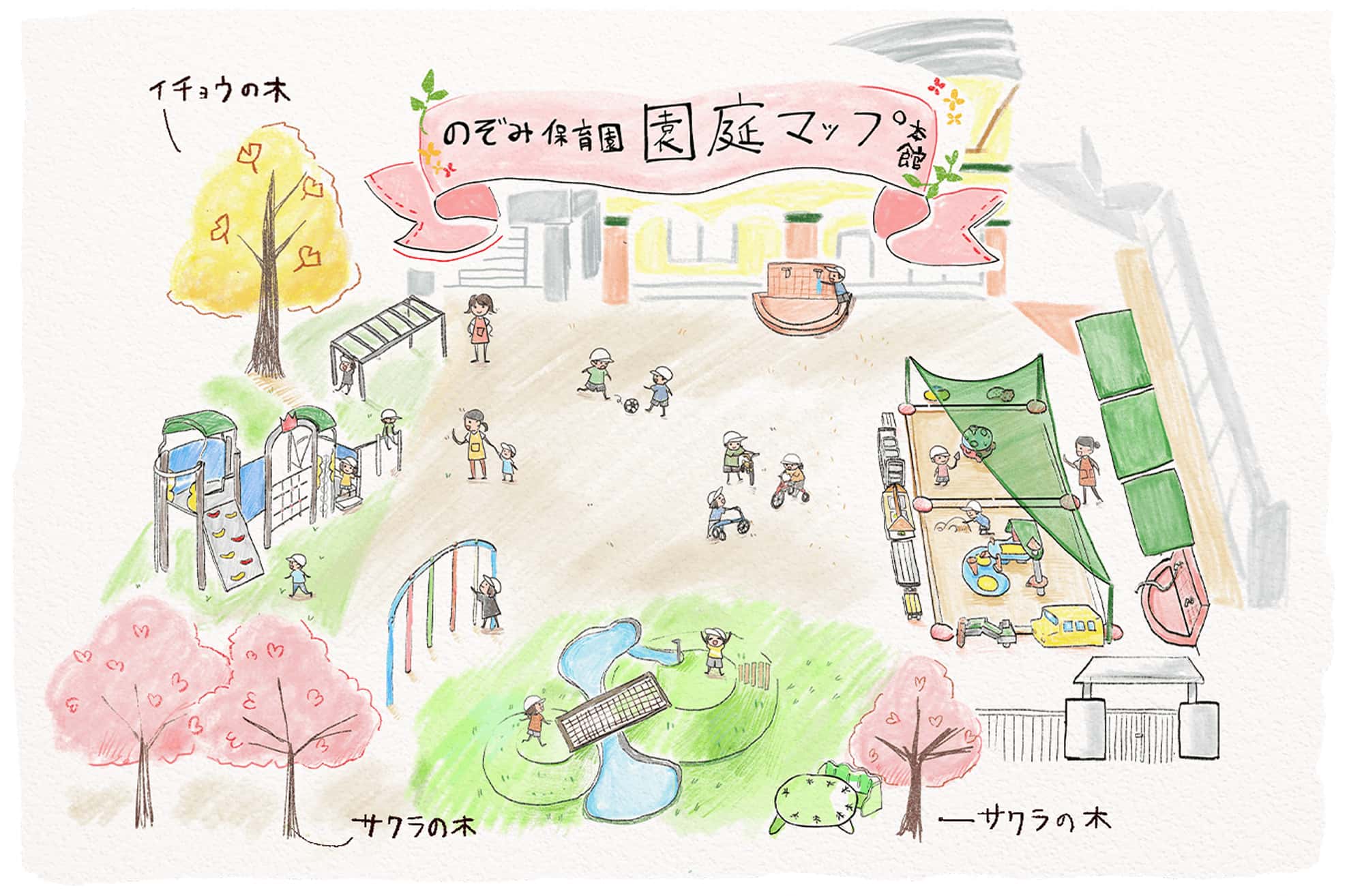 のぞみ保育園園庭マップ本館